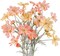 Colorful Cosmos & Coreopsis Silk Flowers - Set of 6 for Table Centerpieces